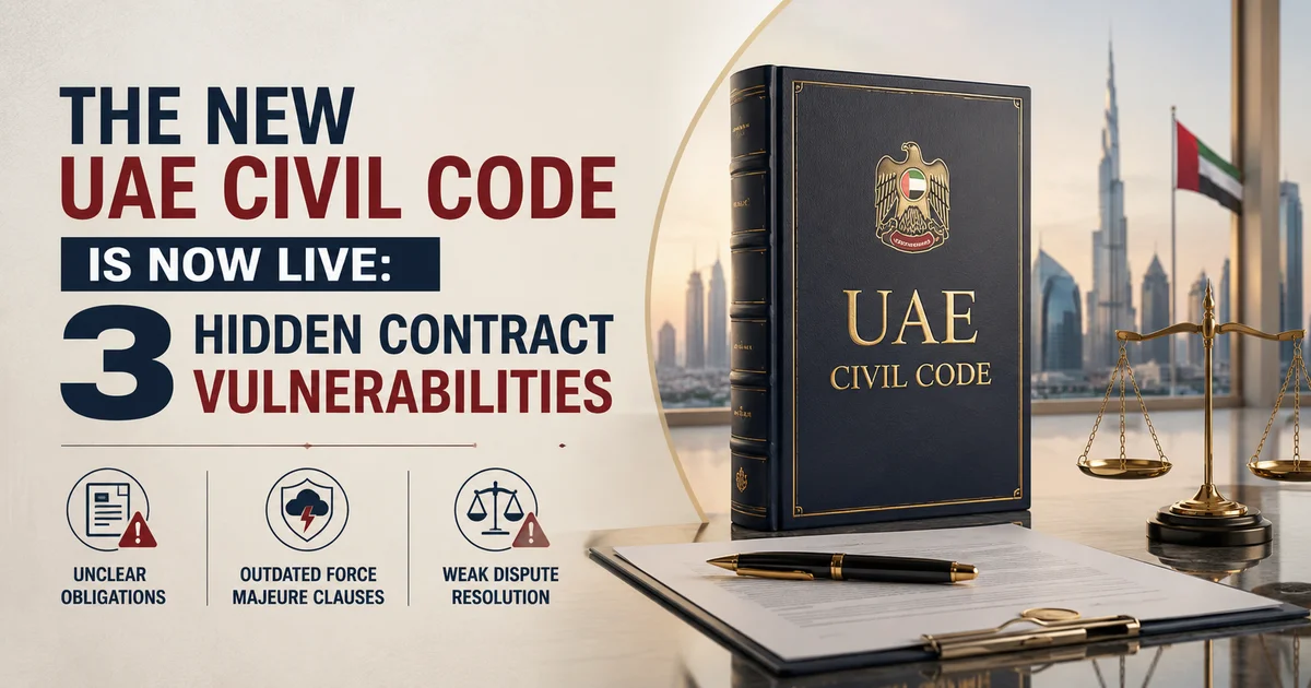 New UAE Civil Code Dubai Business Contracts 2026