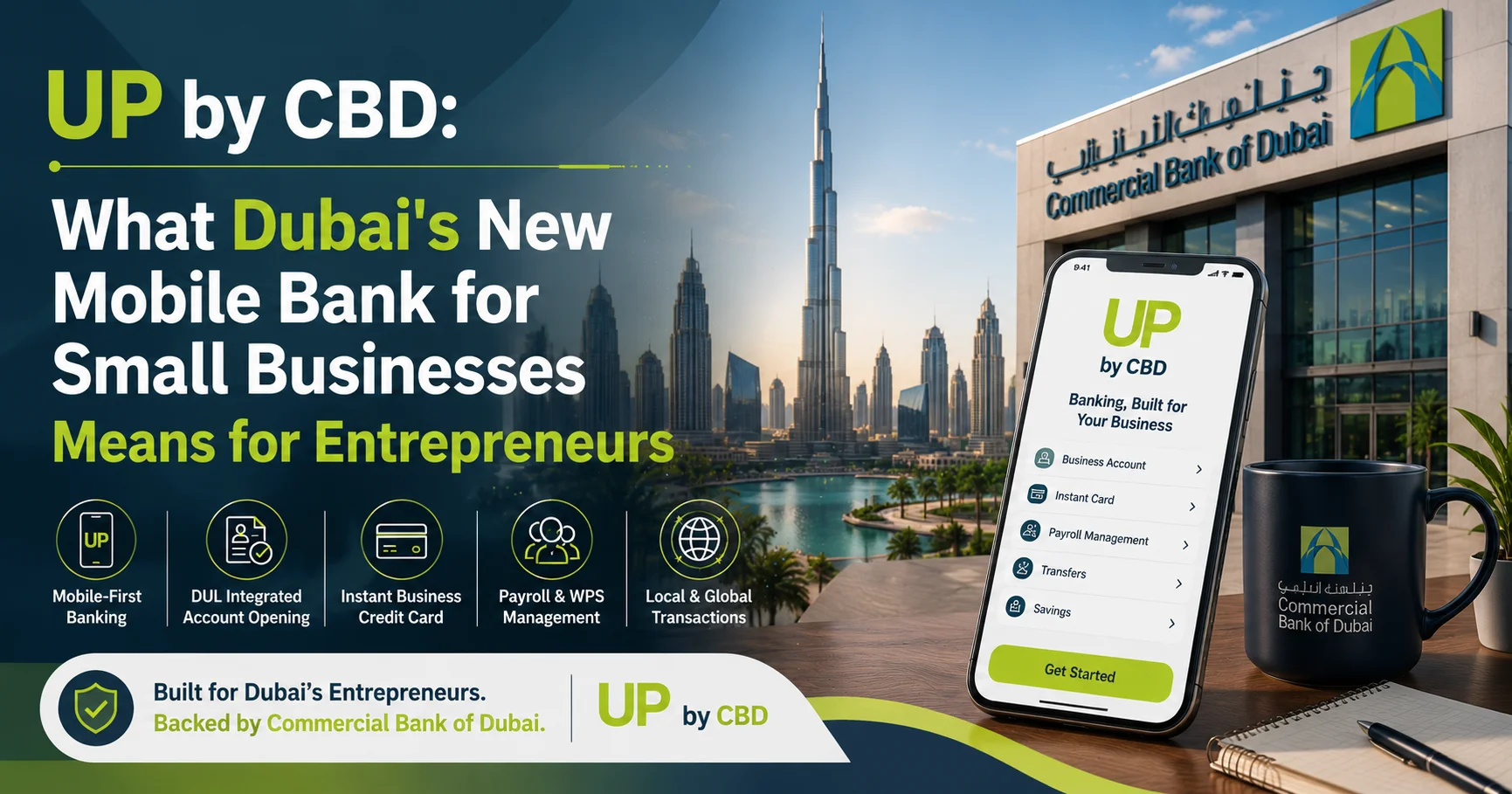 UP by CBD Dubai small business bank account
